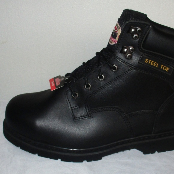 🥾WIDE WIDTH -  STEEL TOE SLIP RESISTANT WORK BOOT - Picture 3 of 8